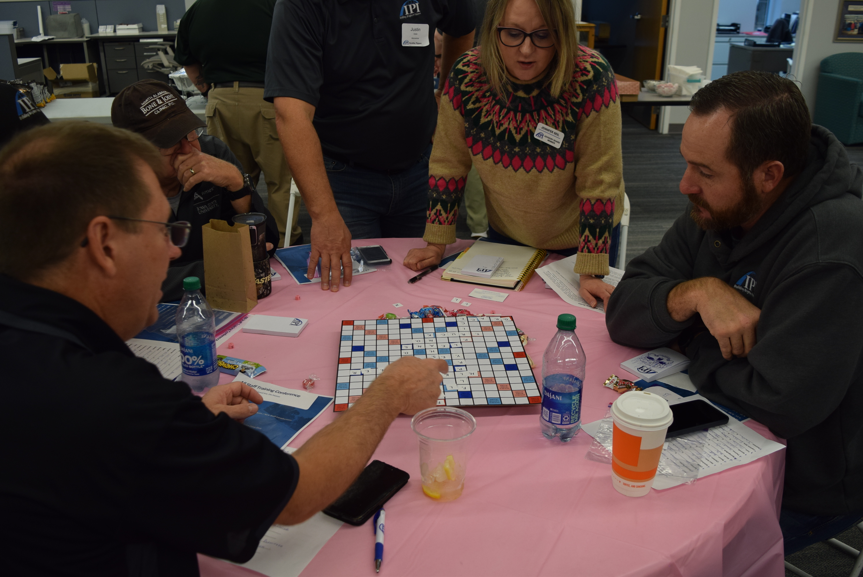 Image of IPI staff playing Scrabble game